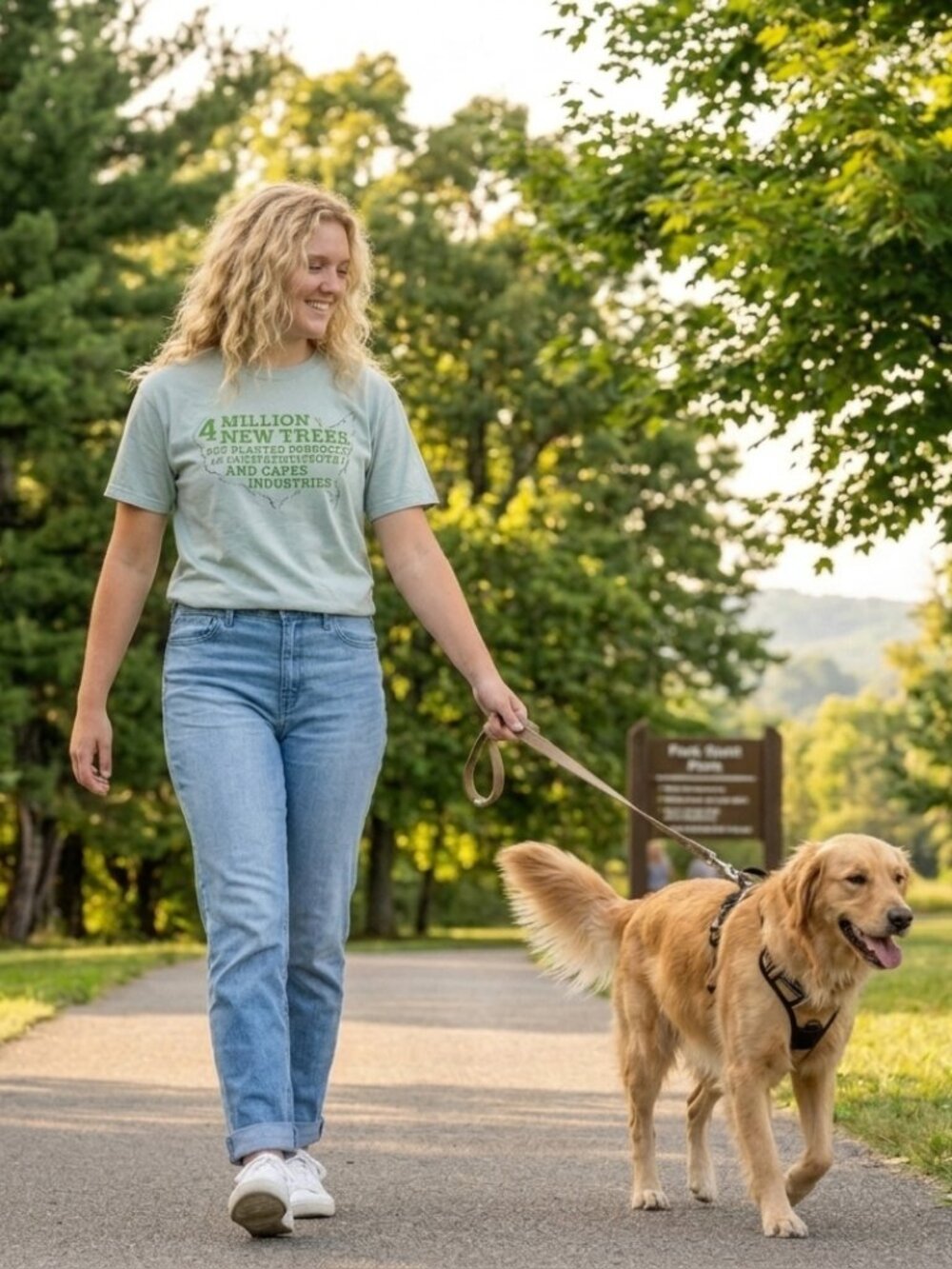 4 Million Trees are Planted Everyday by Industries Sage-green Awareness Tshirt - Picture 5 of 11